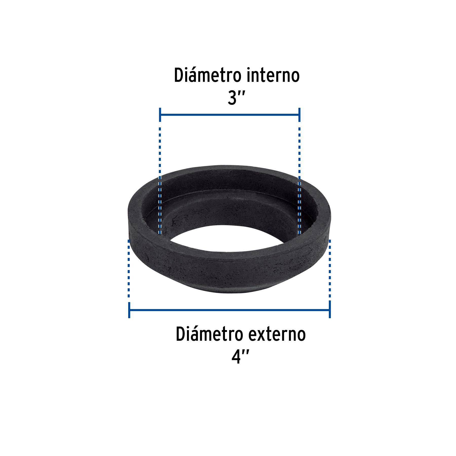 Empaque unión tanque-taza para WC, 3'', Foset