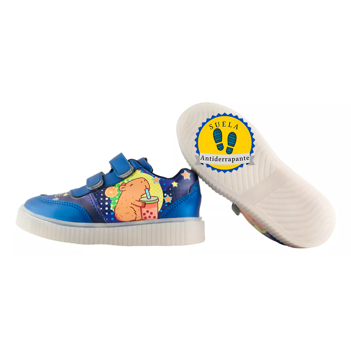 Tenis Capibara Carpicho Niño Moda Luces Leds Cómodos 780-MRC