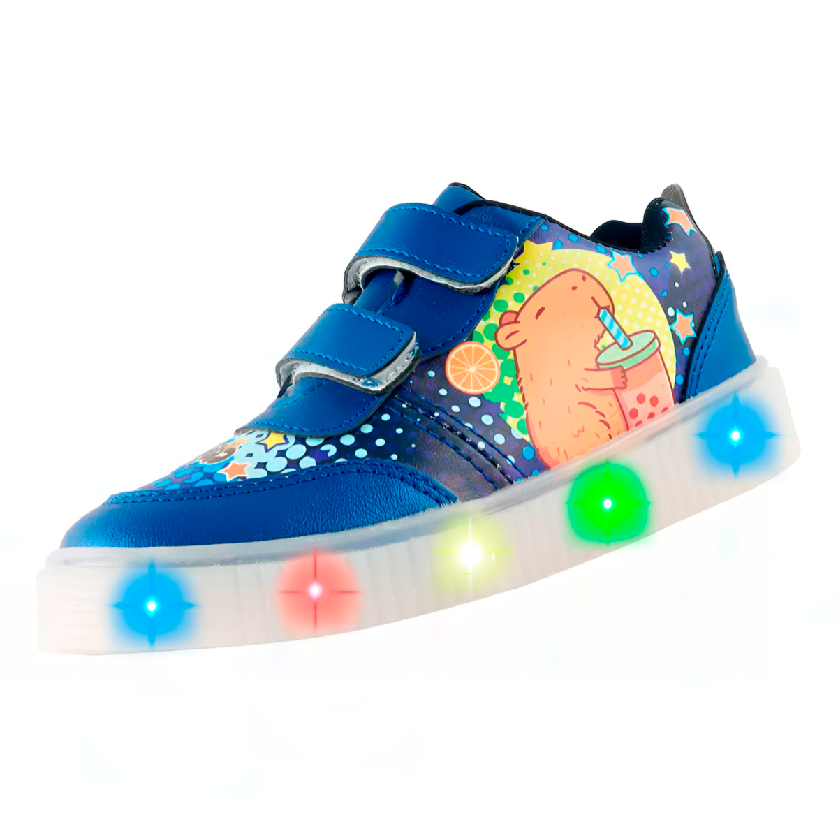 Tenis Capibara Carpicho Niño Moda Luces Leds Cómodos 780-MRC