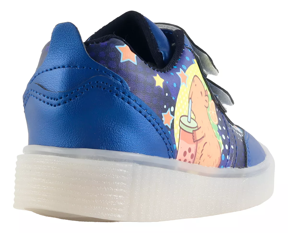 Tenis Capibara Carpicho Niño Moda Luces Leds Cómodos 780-MRC