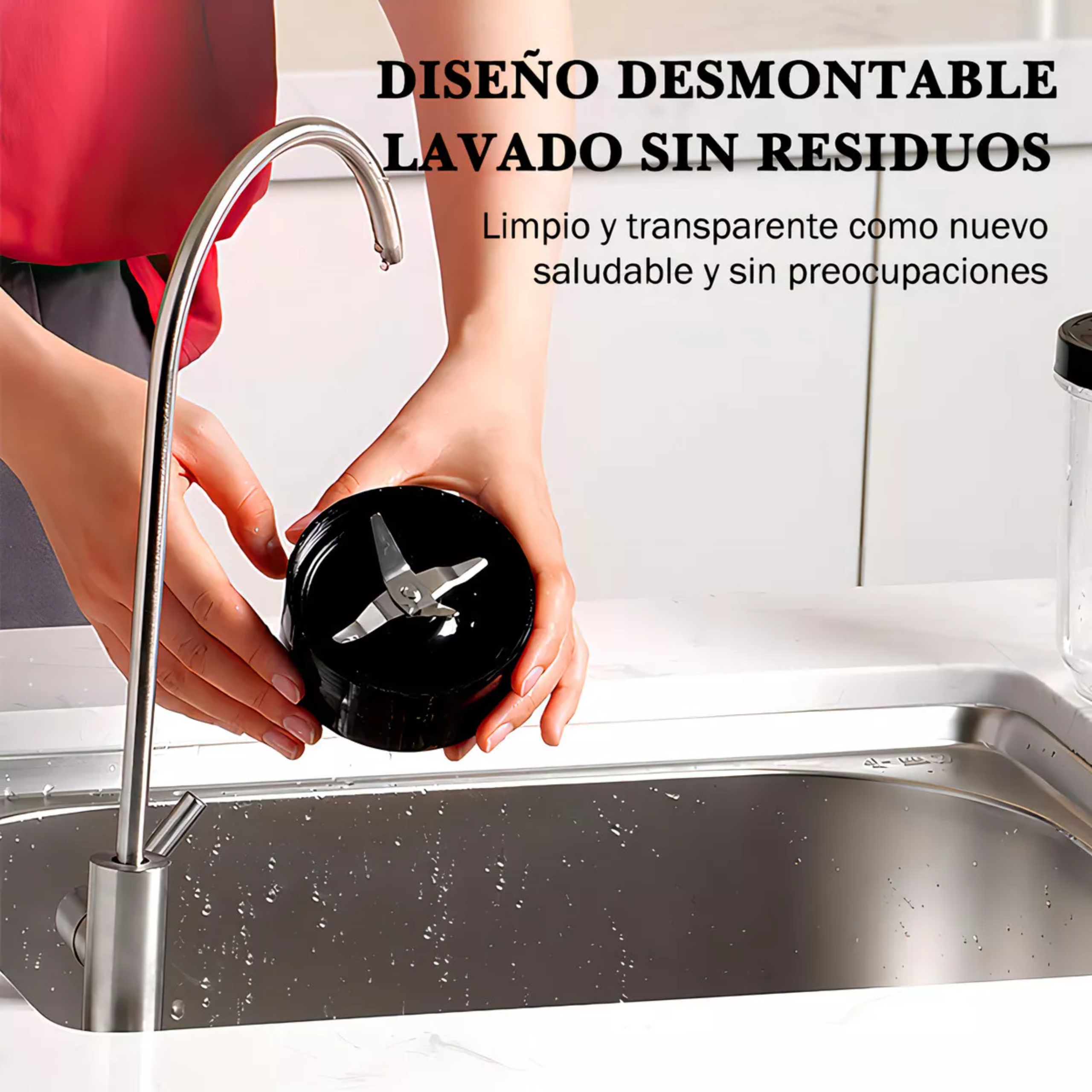 Xinest 500w Plata Licuadora Portátil Con 2 Vaso De Plástico Color Plateado