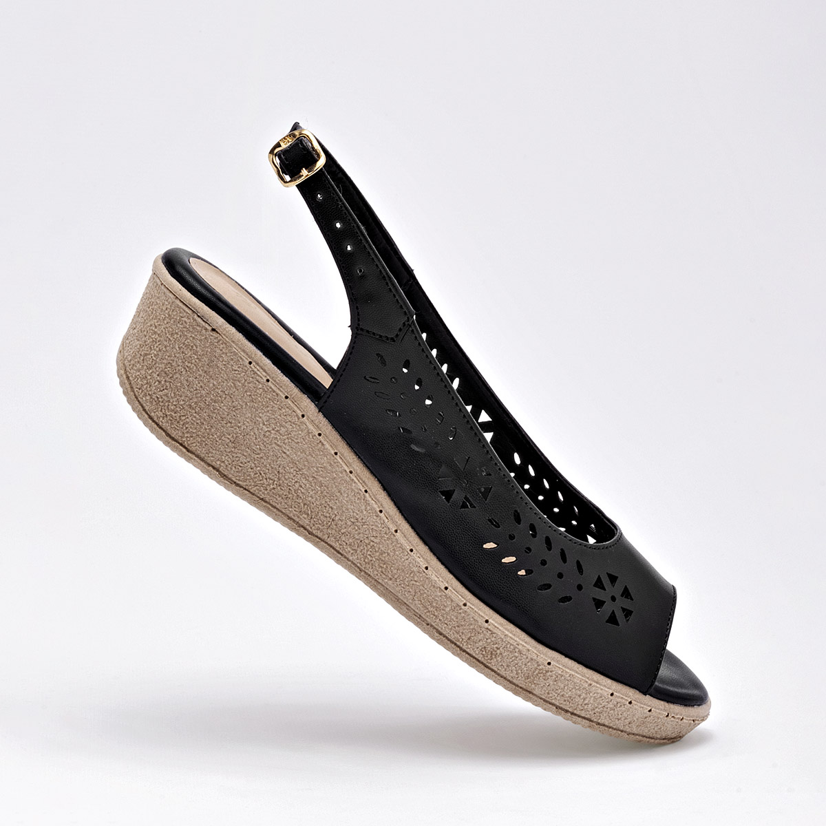 SANDALIA PLATAFORMA 4 CM MUJER SEXY GIRL 2132 NEGRO 