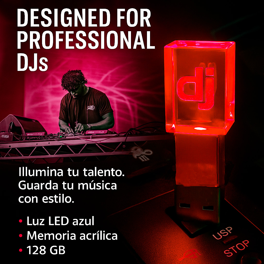 Pioneer Dj Memoria Usb 128gb Cristal Roja