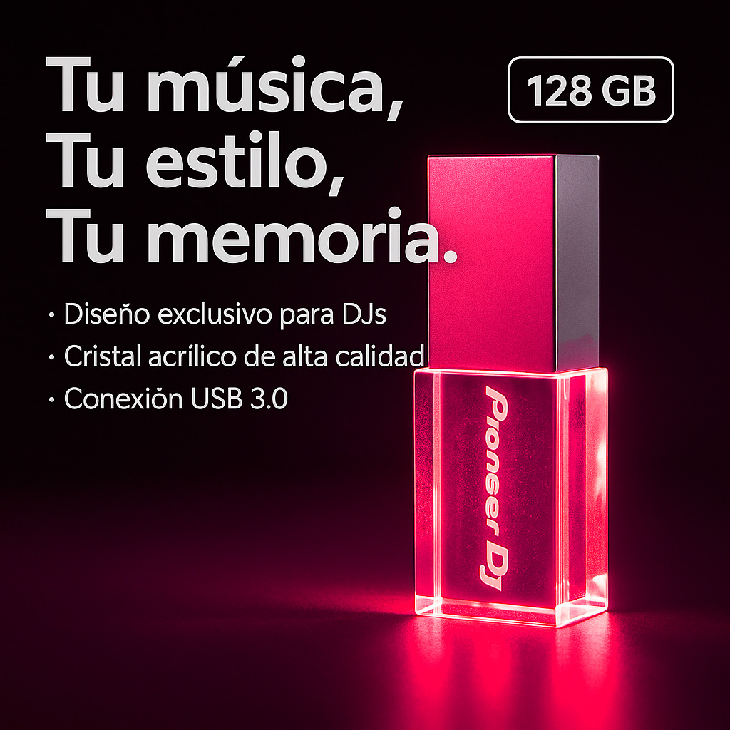 Pioneer Dj Memoria Usb 128gb Cristal Roja