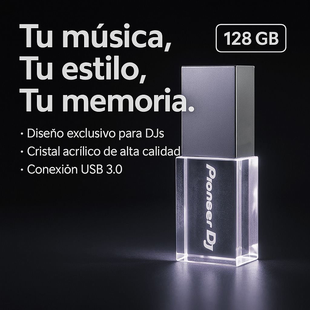 Pioneer Dj Memoria Usb 128gb Cristal Blanca