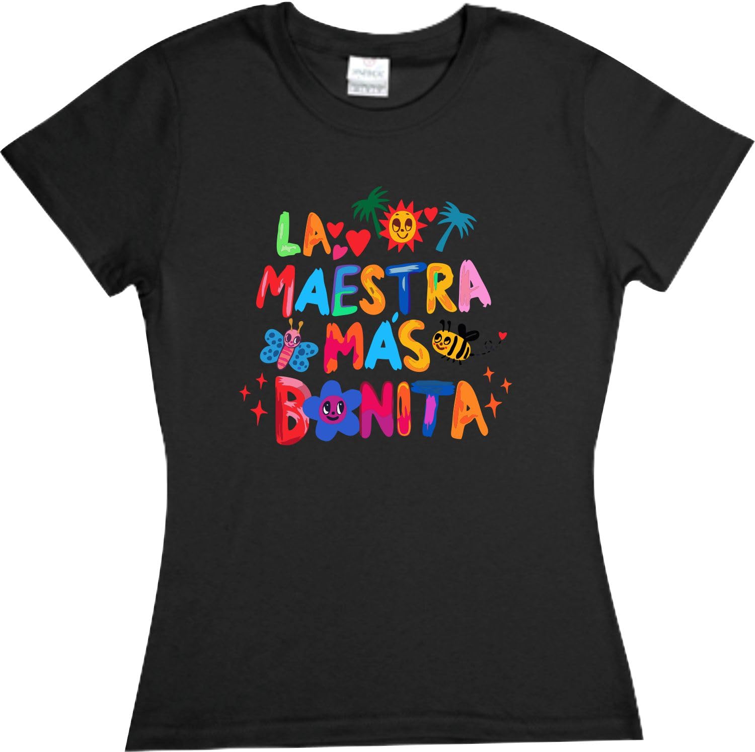 Playera La Maestra mas Bonita Corte Dama Dia del Maestro 15 de Mayo