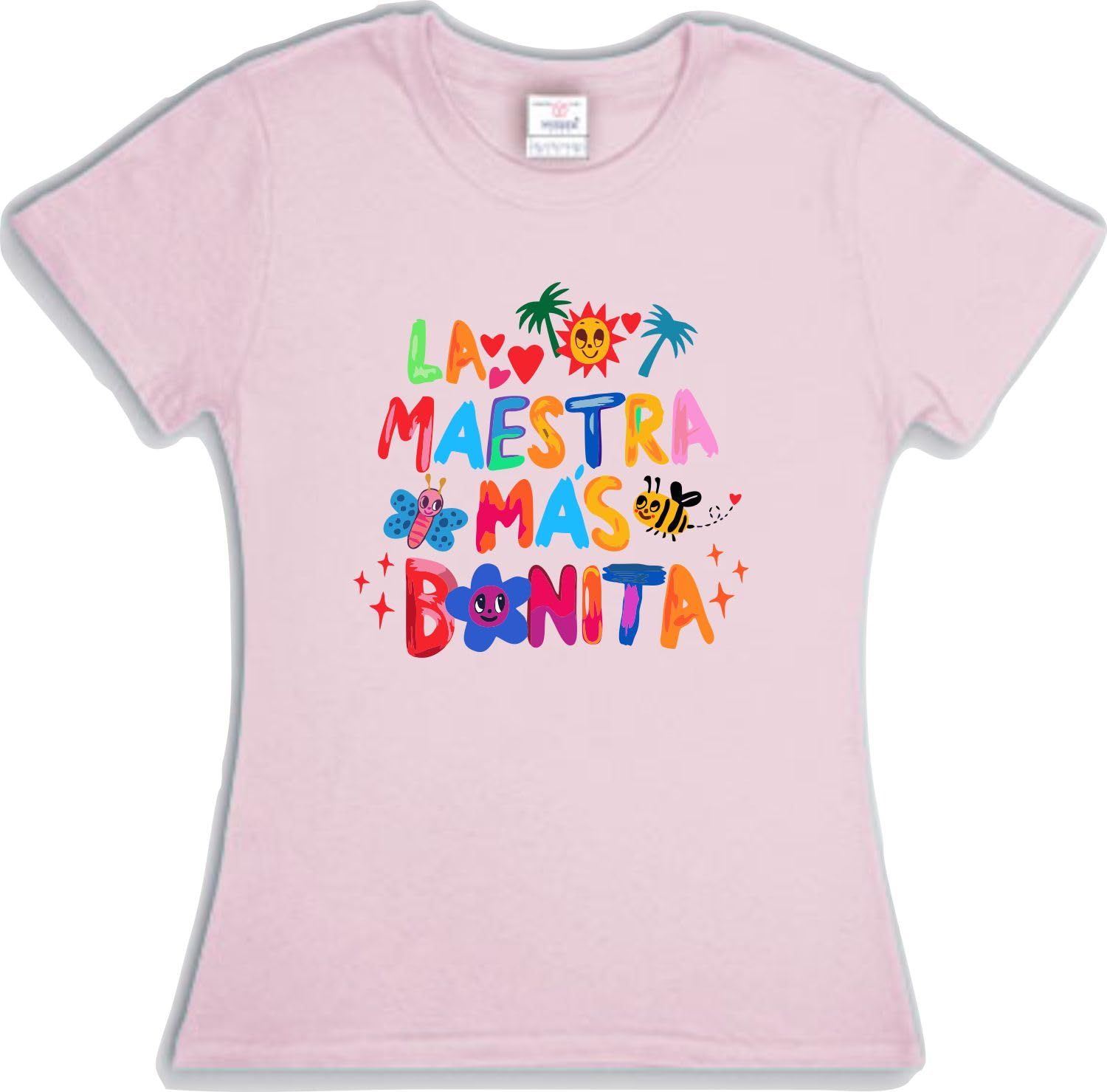 Playera La Maestra mas Bonita Corte Dama Dia del Maestro 15 de Mayo