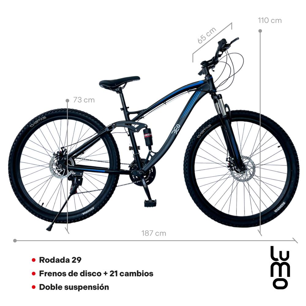 Bicicleta De Montaña Aluminio Doble Suspensión R29 Shimano