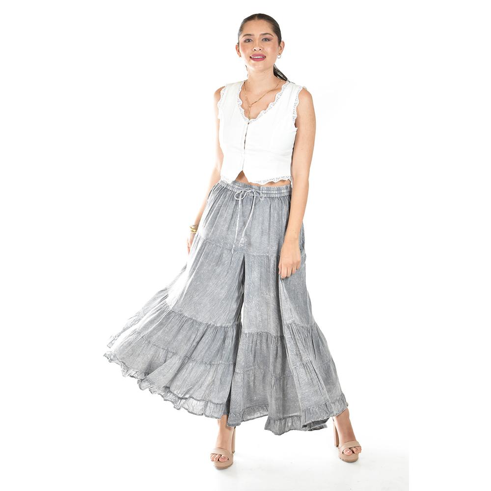 Pantalon estilo palazzo Roman Fashion /Juvenil, R42 (Gris)