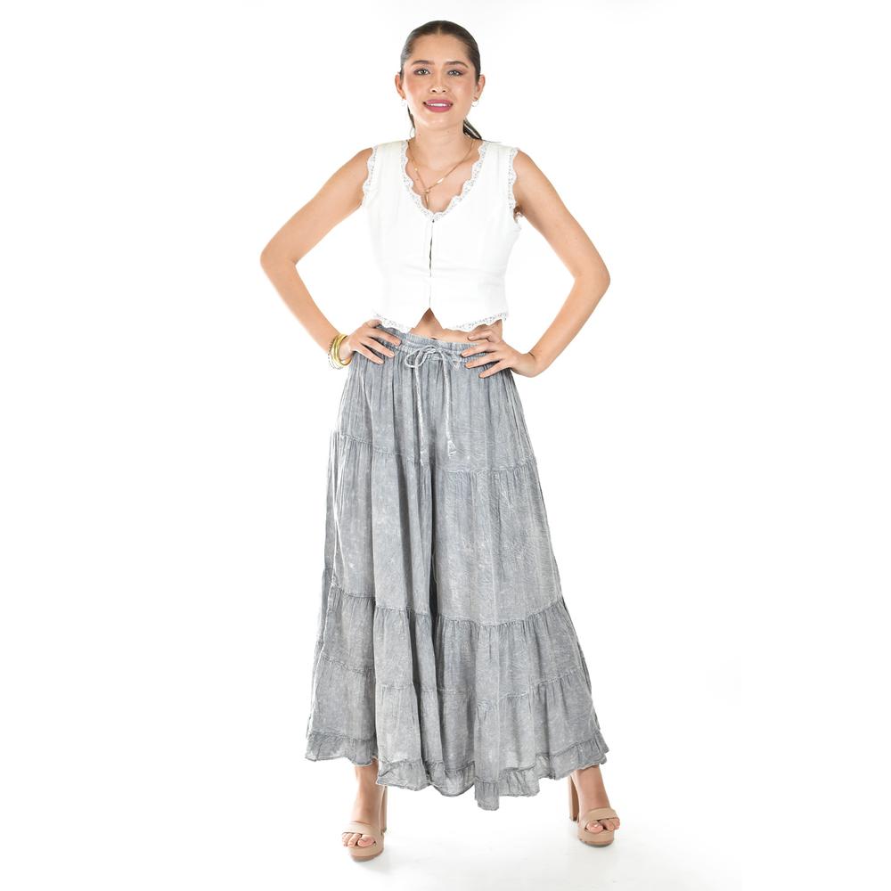 Pantalon estilo palazzo Roman Fashion /Juvenil, R42 (Gris)