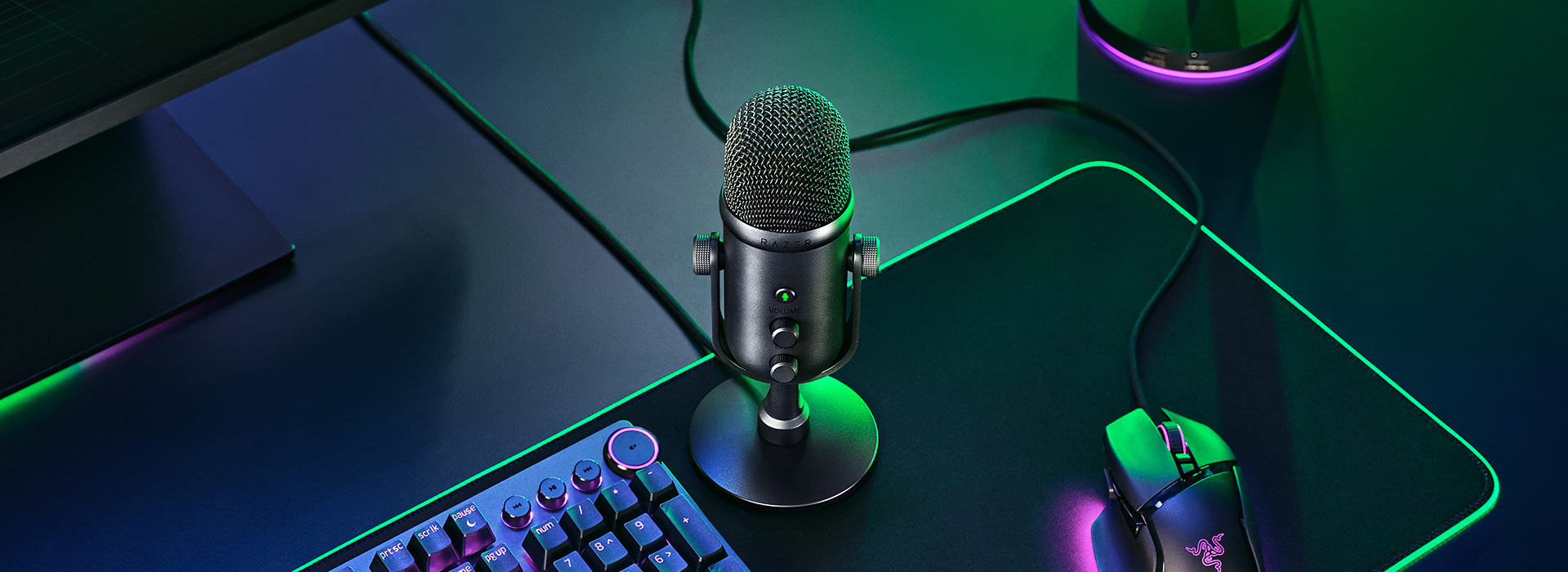 Razer -Microfono Gamer Seiren V2 Pro  Reacondicionado PC Gamer Dinámico con Frecuencia de 20000 Hz y 120 dB - Micrófono para podcast Ideal para Streaming y Grabación de Voz