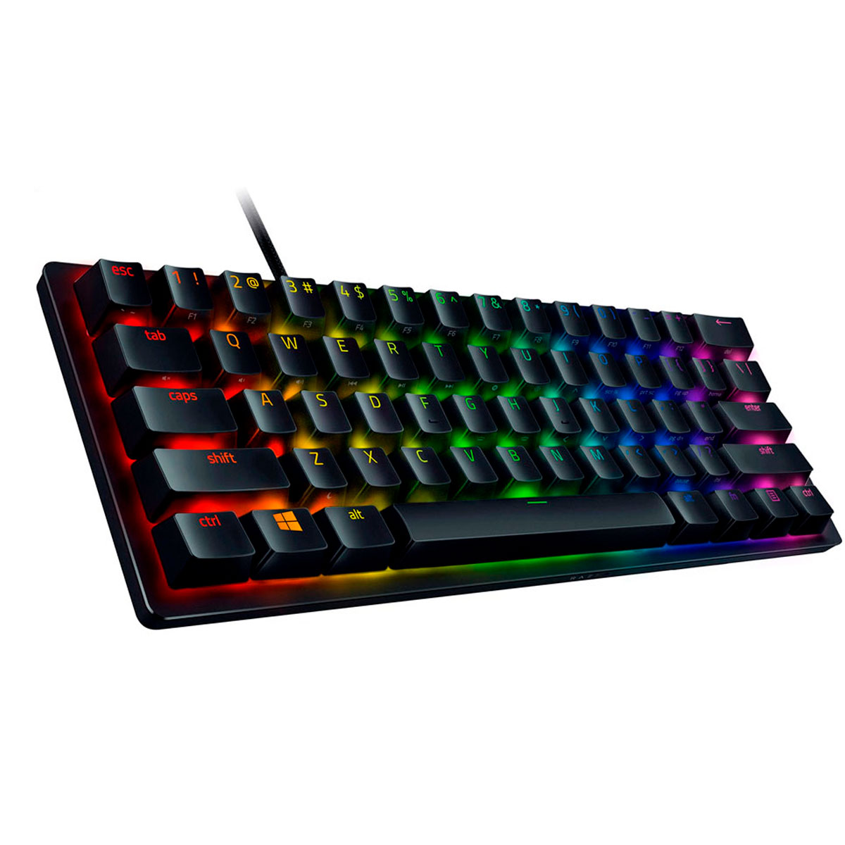 Razer Huntsman Mini 60% Edición Especial Teclado Mecanico 61 Teclas, Alámbrico, QWERTY, Aluminio ,Cable Tipo C Desmontable, Chroma RGB para Pc Gamer( Reacondicionado) 