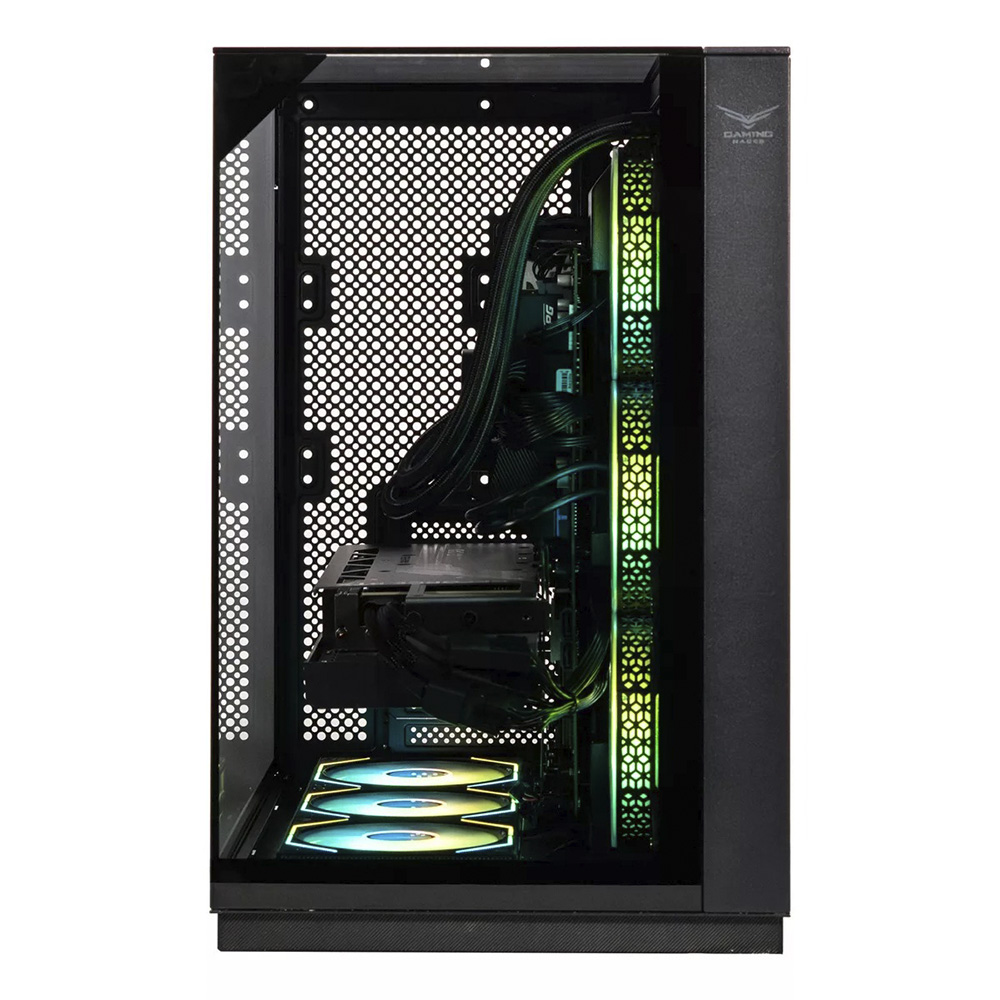 GABINETE NACEB IRIS GAMER M-ATX ARGB 4VENT S/FUENTE CRISTAL NEGRO NA-0639