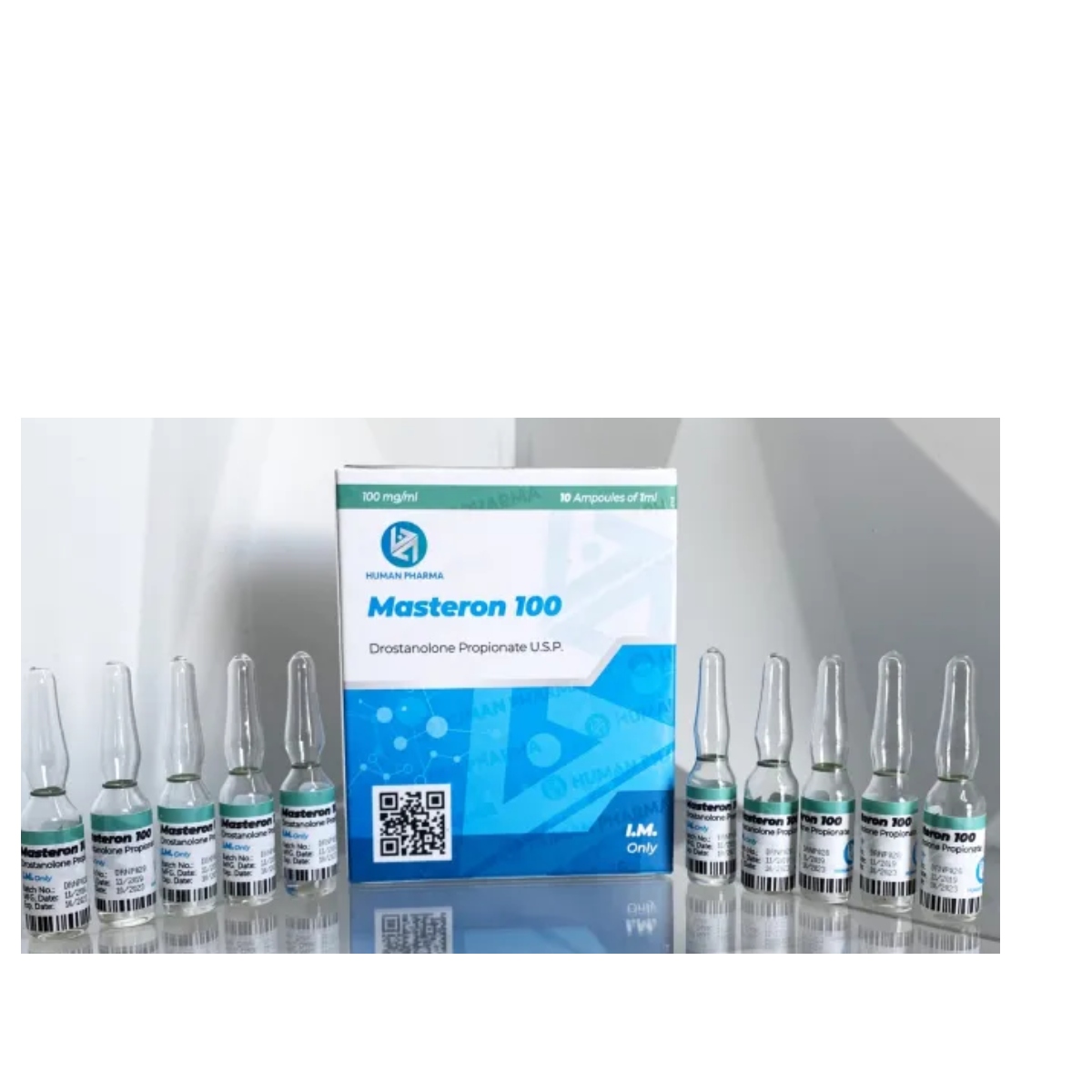 MASTERON 100 - Drostanolona - Inyectable - 100mg/ml 10ml - Human Pharma - Músculo seco, duro y definido con estética de alto nivel