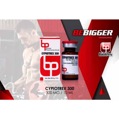 CYPIOTREX 300 - Cipionato de Testosterona - Inyectable - 300mg/ml 10ml - Biotrex - Masa sostenida y fuerza estable con liberación prolongada