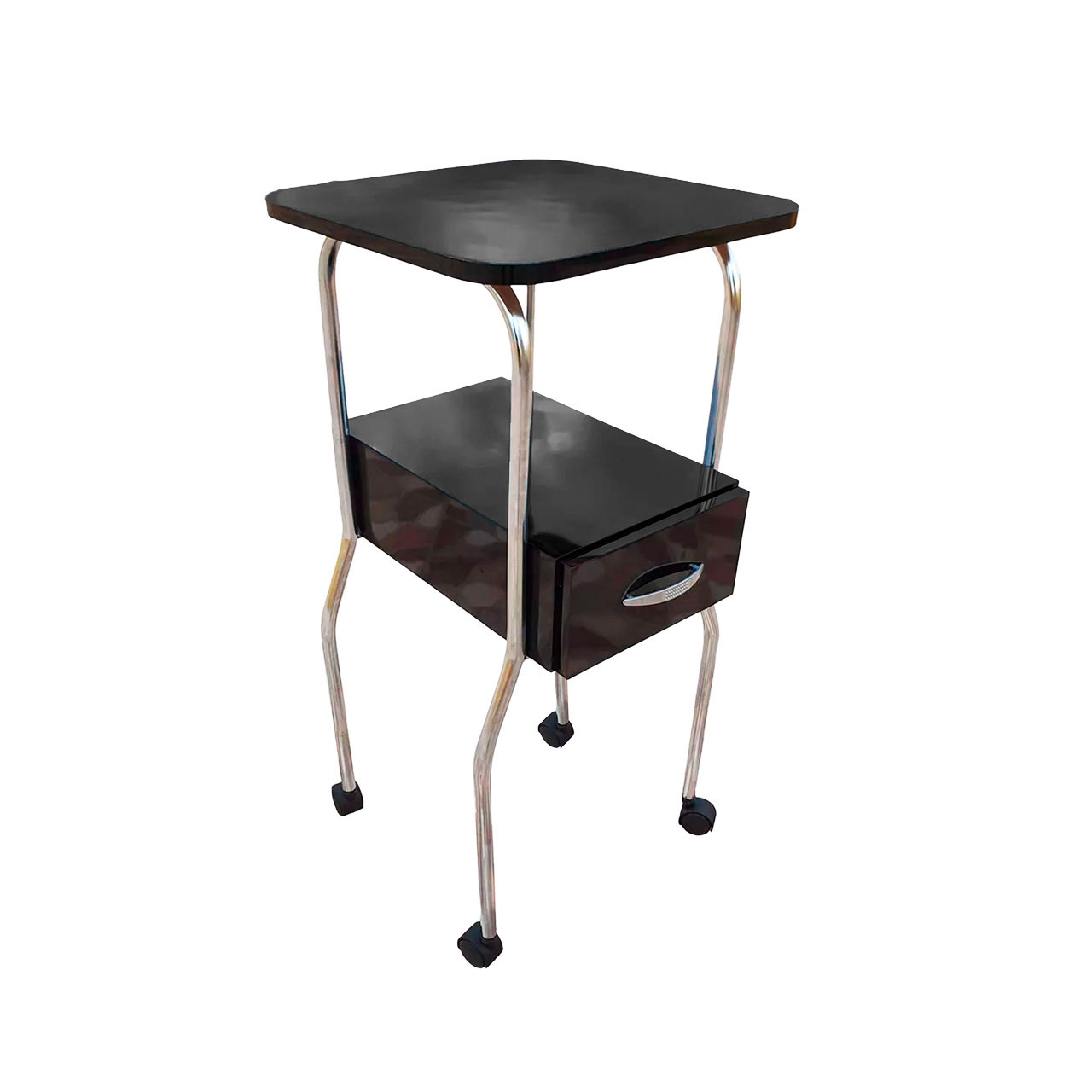 Carrito Auxiliar para Estética Mesa Organizador con Ruedas Negro Bluelander