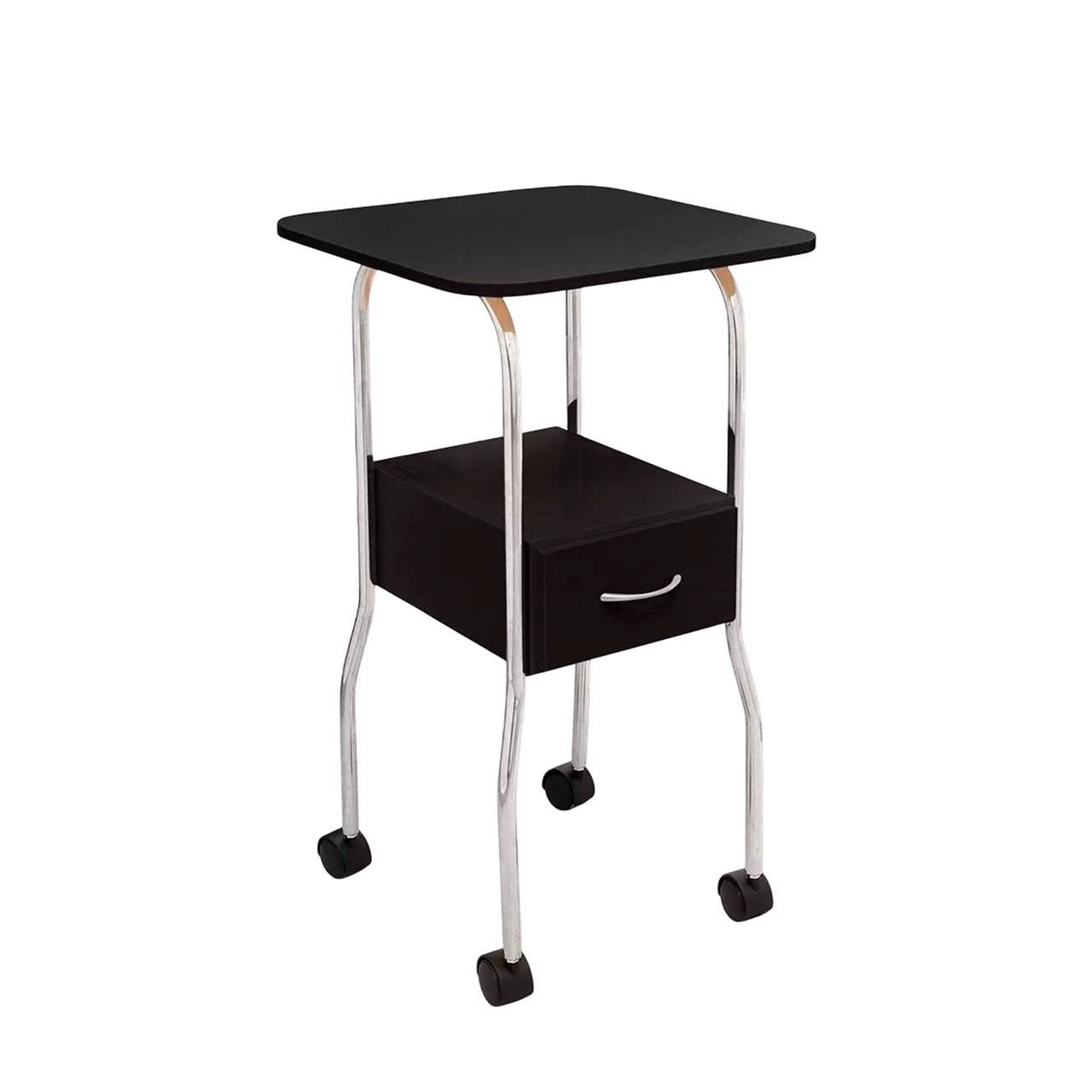 Carrito Auxiliar para Estética Mesa Organizador con Ruedas Negro Bluelander