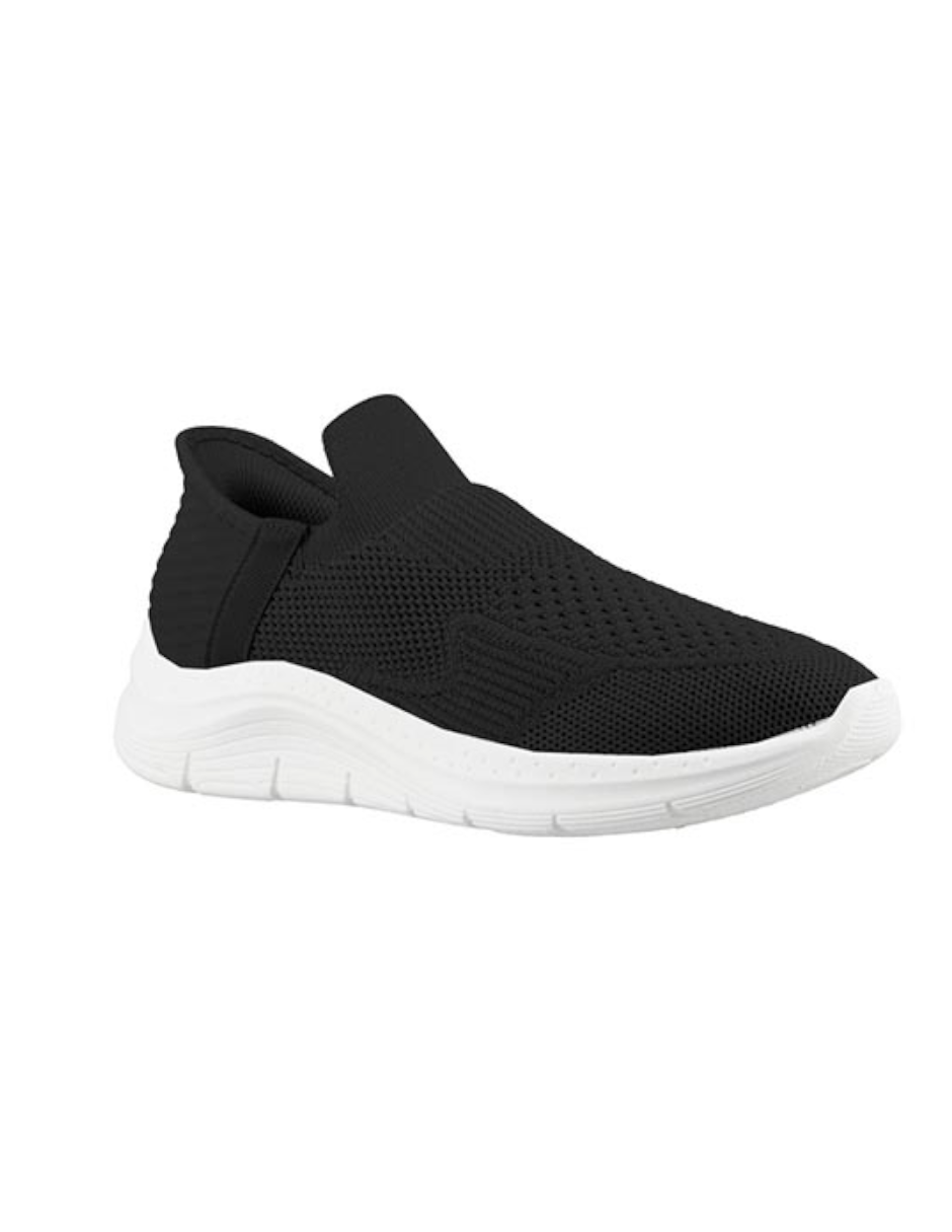 tenis casual de tela color negro
