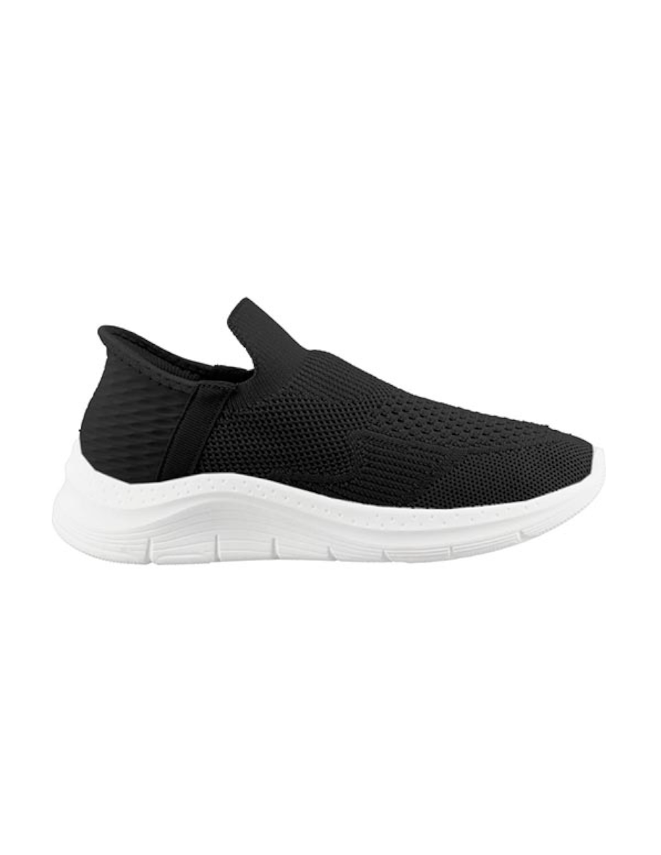 tenis casual de tela color negro
