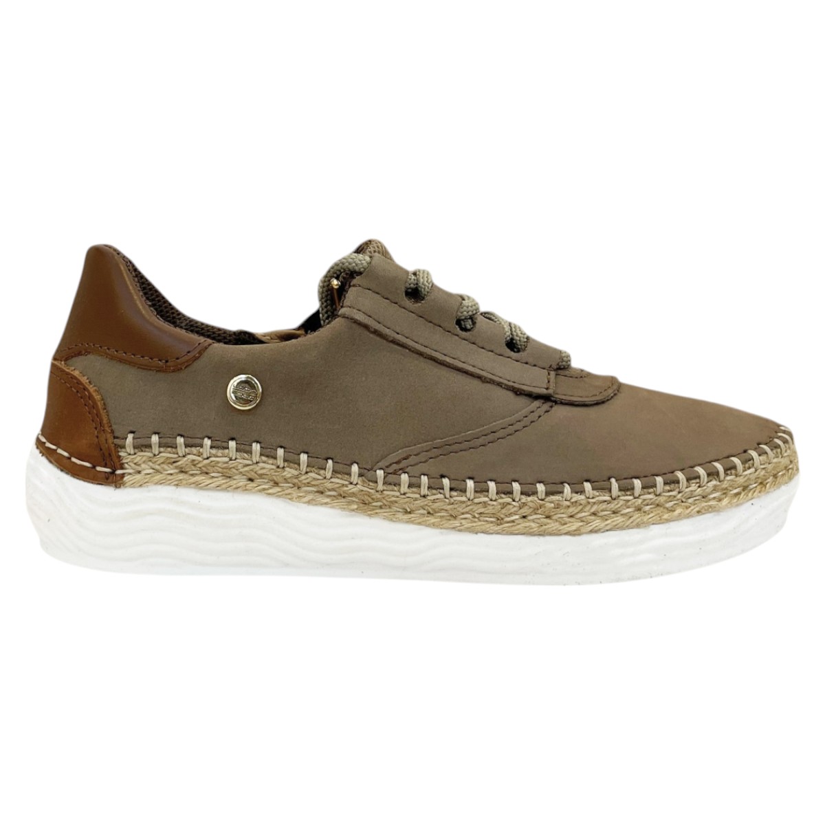 Lobo Solo Tenis de mujer Casuales de piel 5045 Taupe
