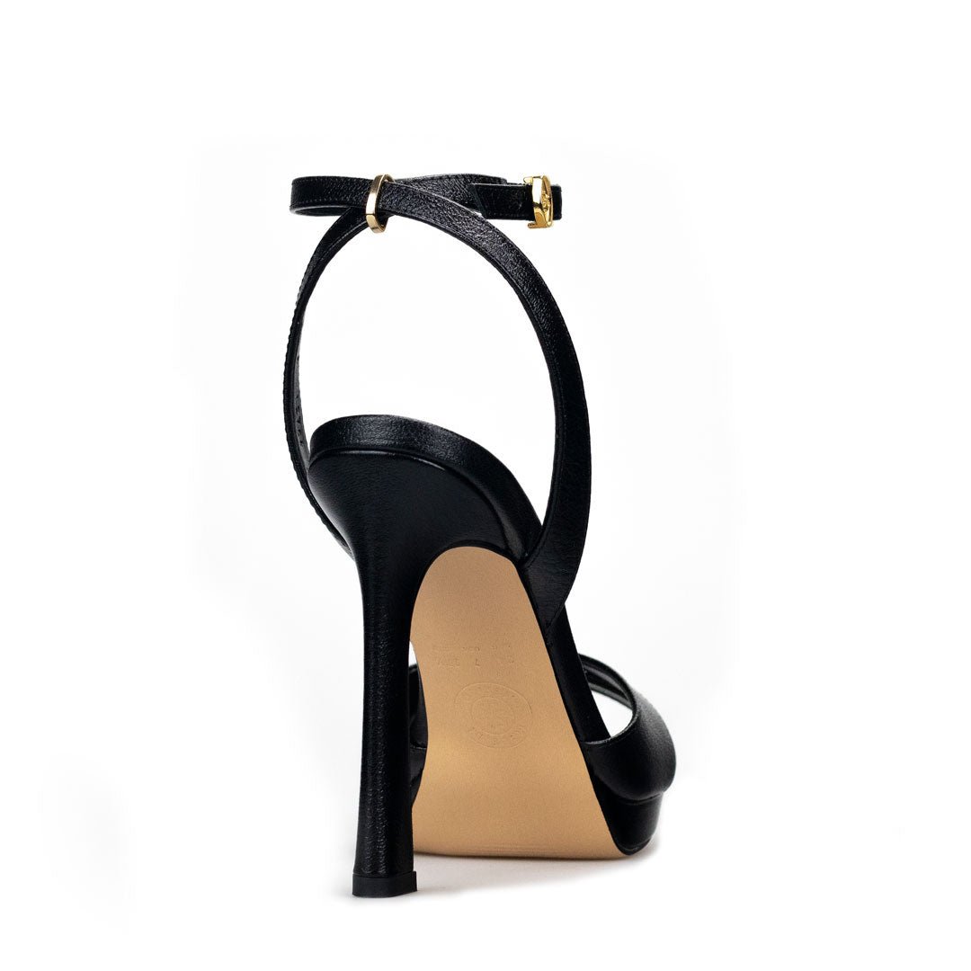 Zapatillas De Tacón Davenia De Piel Sandalia De Tacón Para Dama Mod. Lily