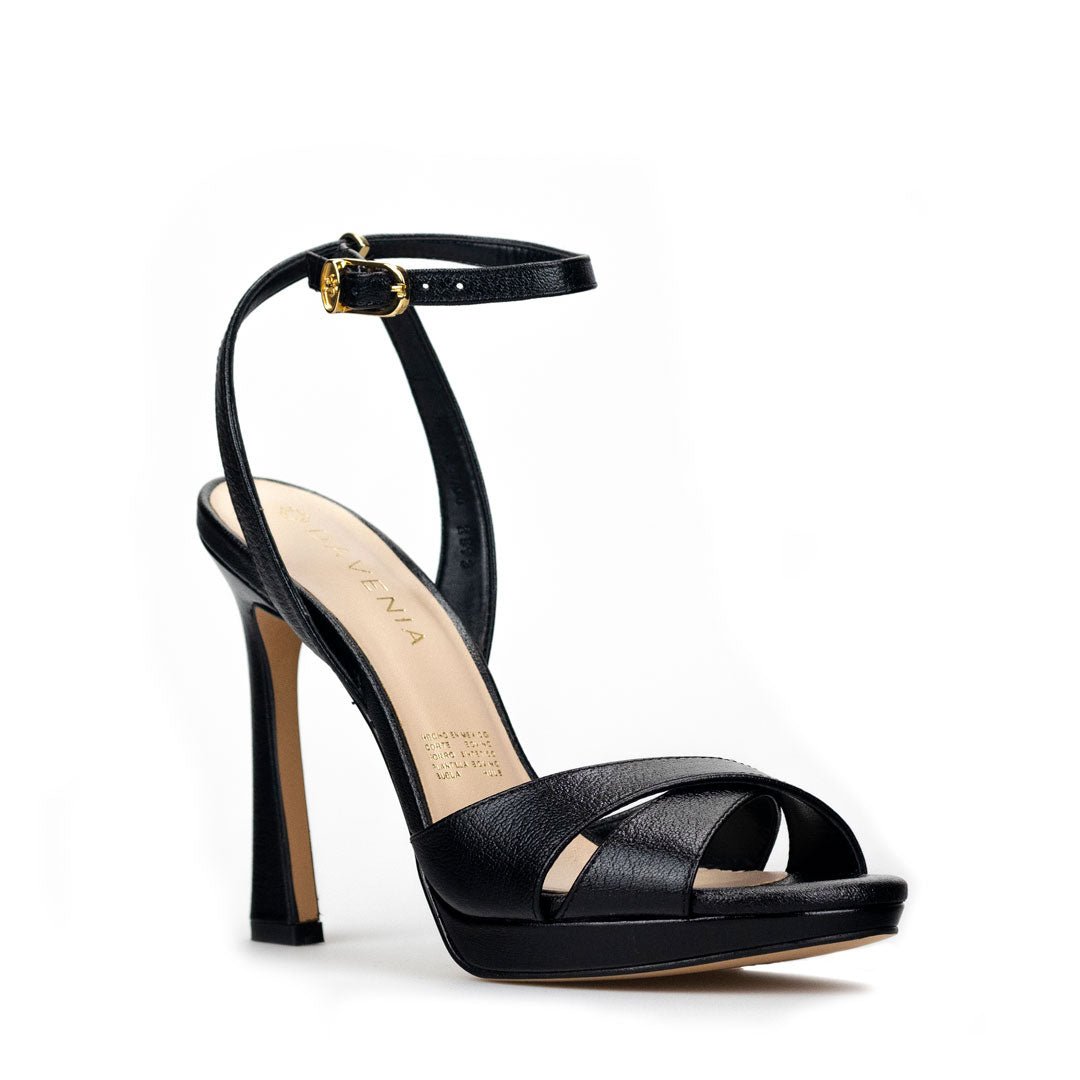 Zapatillas De Tacón Davenia De Piel Sandalia De Tacón Para Dama Mod. Lily