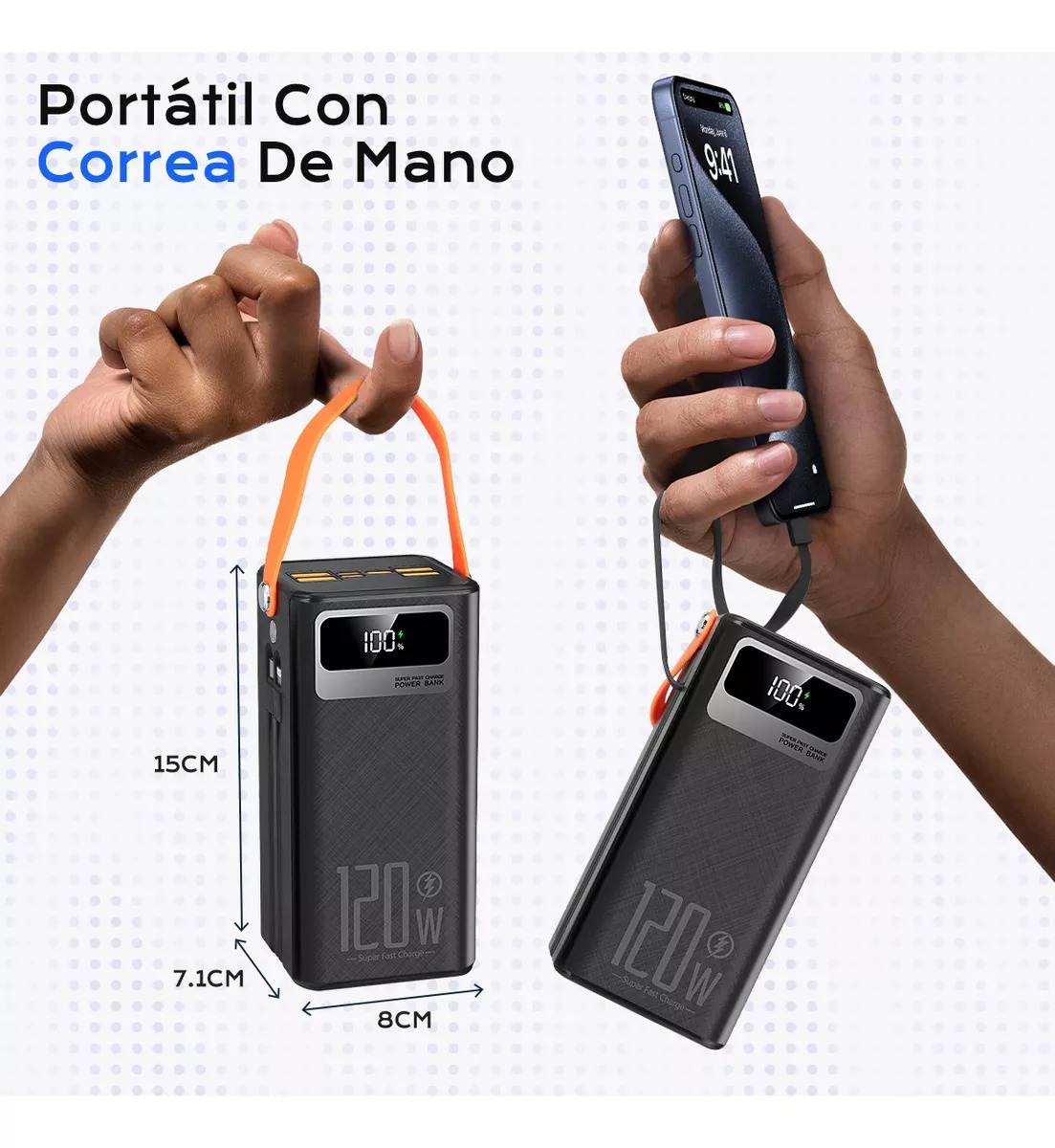 Power Bank 50000mah Batería Portátil Cargador Ultrarápida