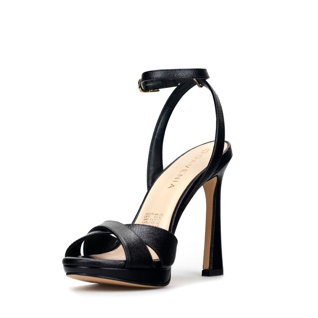 Zapatillas De Tacón Davenia De Piel Sandalia De Tacón Para Dama Mod. Lily