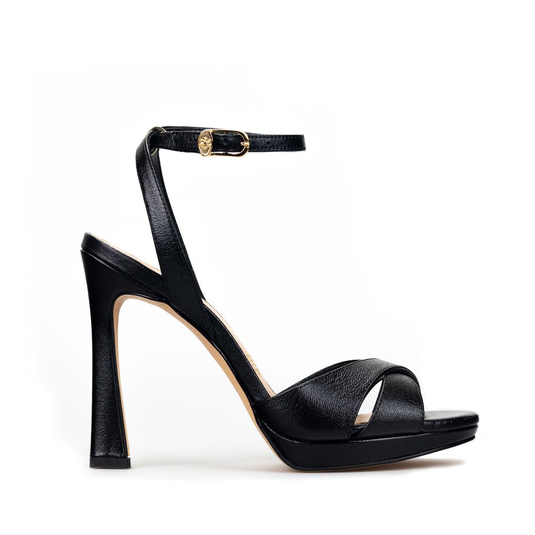 Zapatillas De Tacón Davenia De Piel Sandalia De Tacón Para Dama Mod. Lily