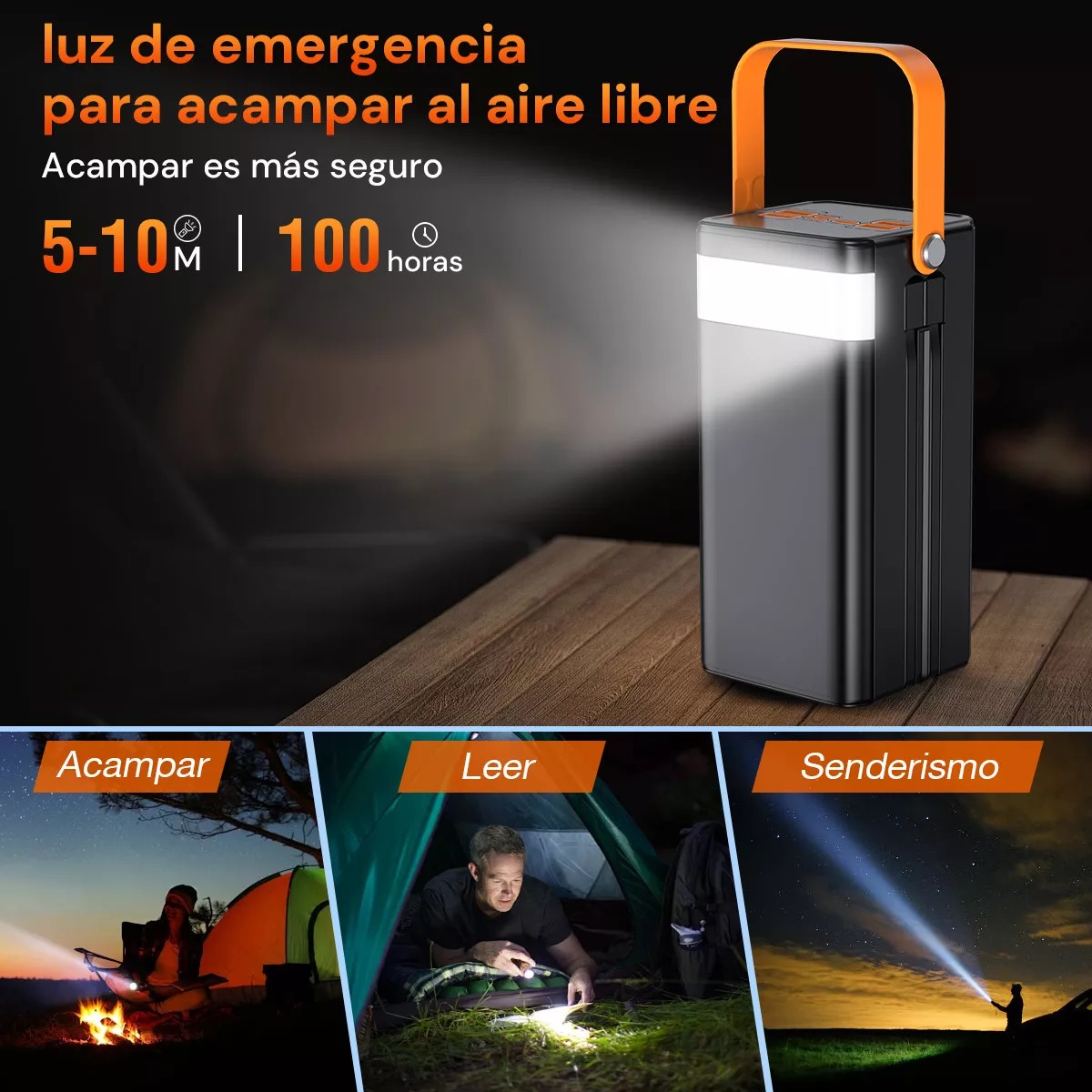 Power Bank Portátil Batería Pila 46w Carga Rápida 50000mah