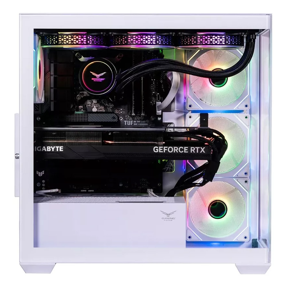 GABINETE NACEB NEBULA GAMER M-ATX ARGB 4VENT S/FUENTE CRISTAL BLANCO NA-0637B