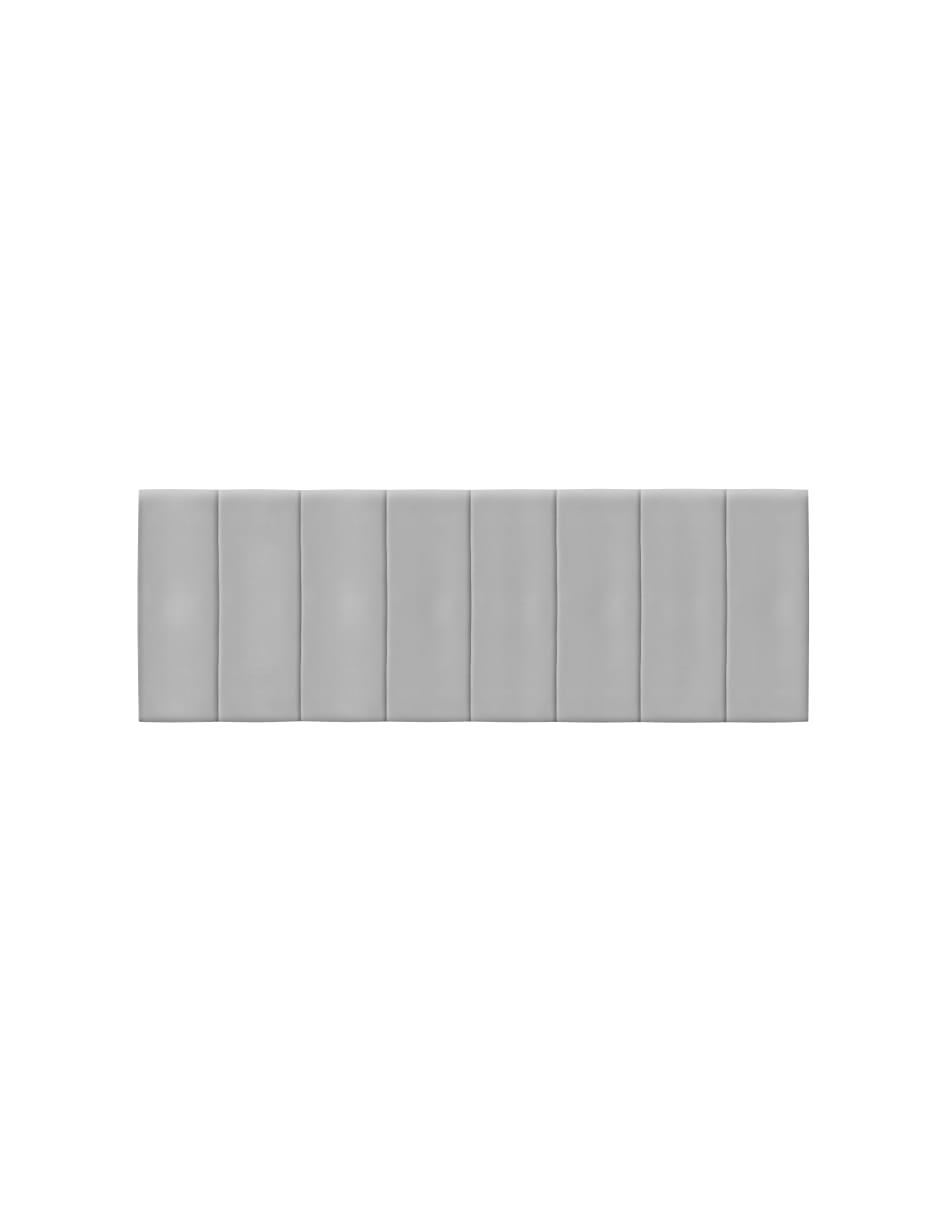 Cabecera Queen Size Harmony Rayas y  3 Ajustes De Altura, Gris Claro