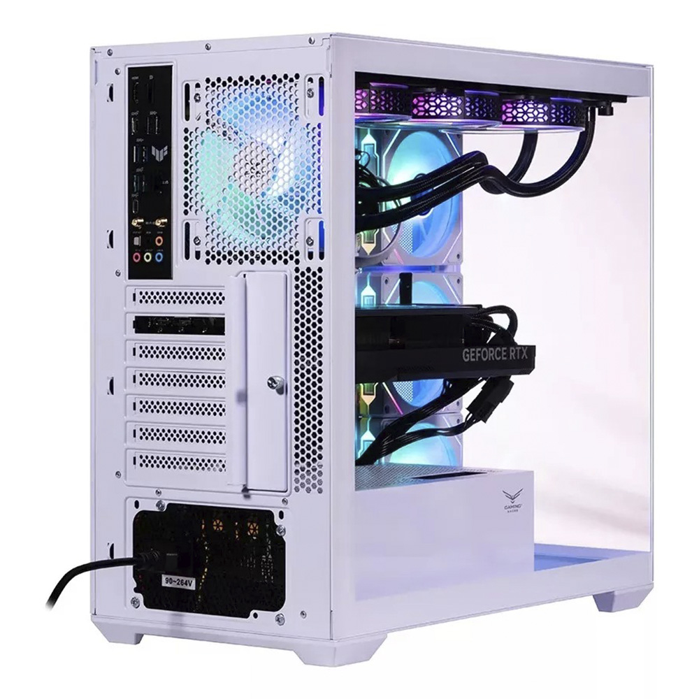 GABINETE NACEB NEBULA GAMER M-ATX ARGB 4VENT S/FUENTE CRISTAL BLANCO NA-0637B