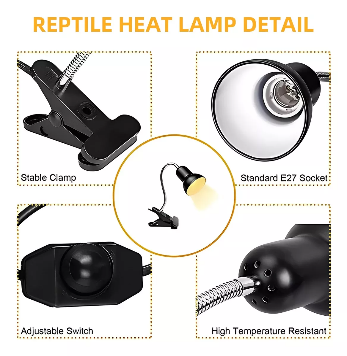 Lámparas De Calor Para Tortuga Reptiles 2 Bombillas Uva+uvb