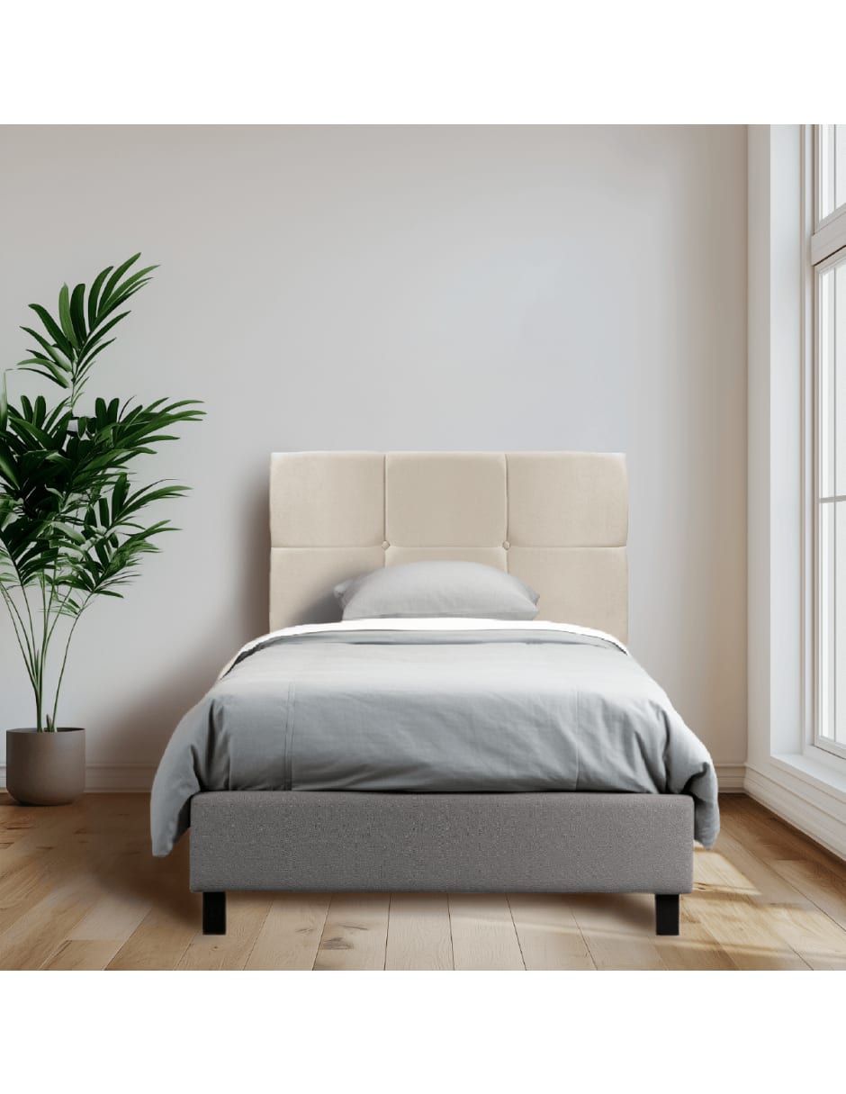 Cabecera Individual Harmony cuadros y  3 Ajustes De Altura, Beige