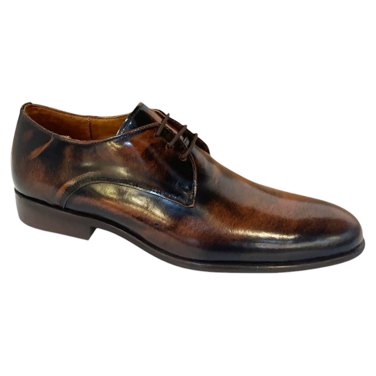 Zapatos De Vestir Vogatti Hombre De Piel Camaleon Café