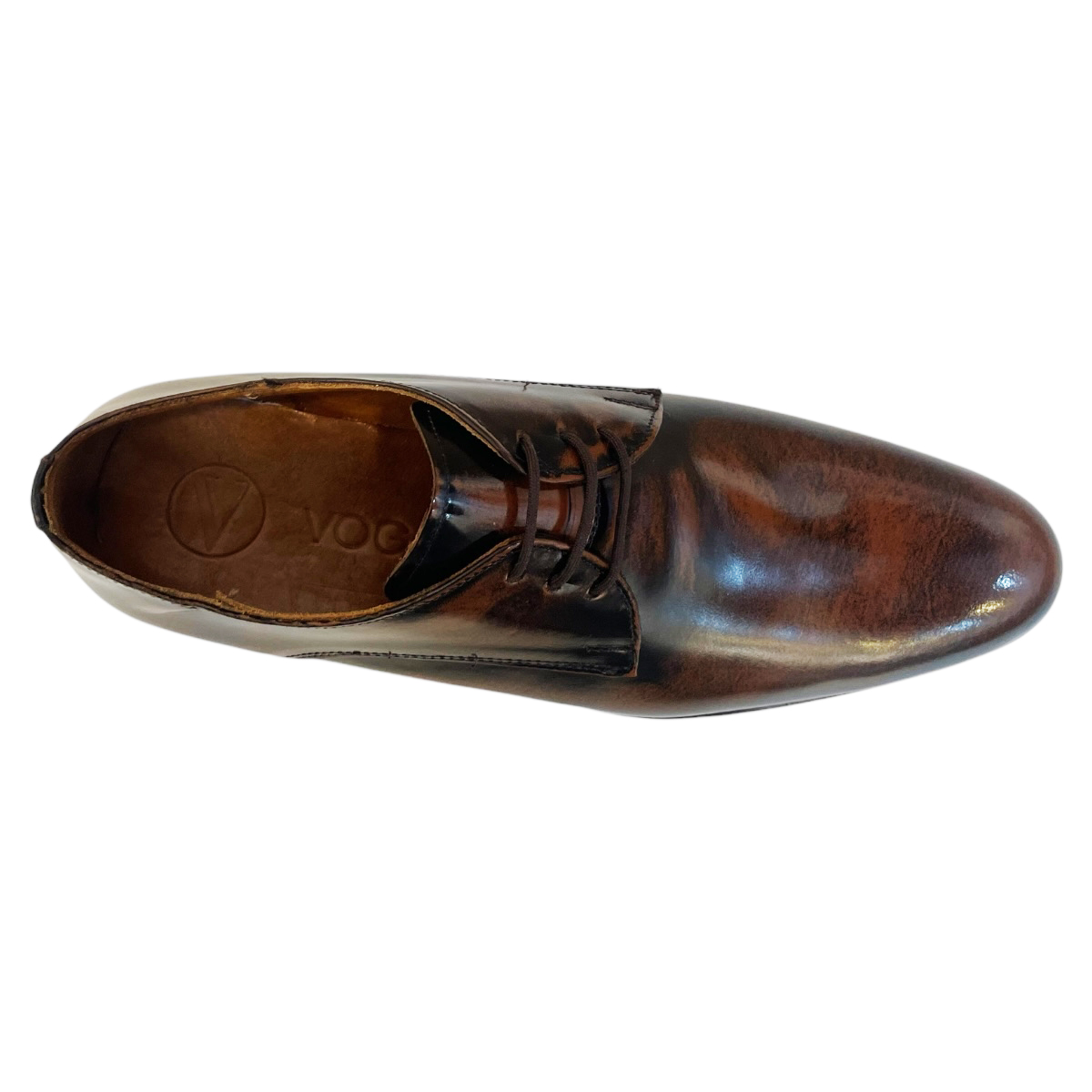 Zapatos De Vestir Vogatti Hombre De Piel Camaleon Café