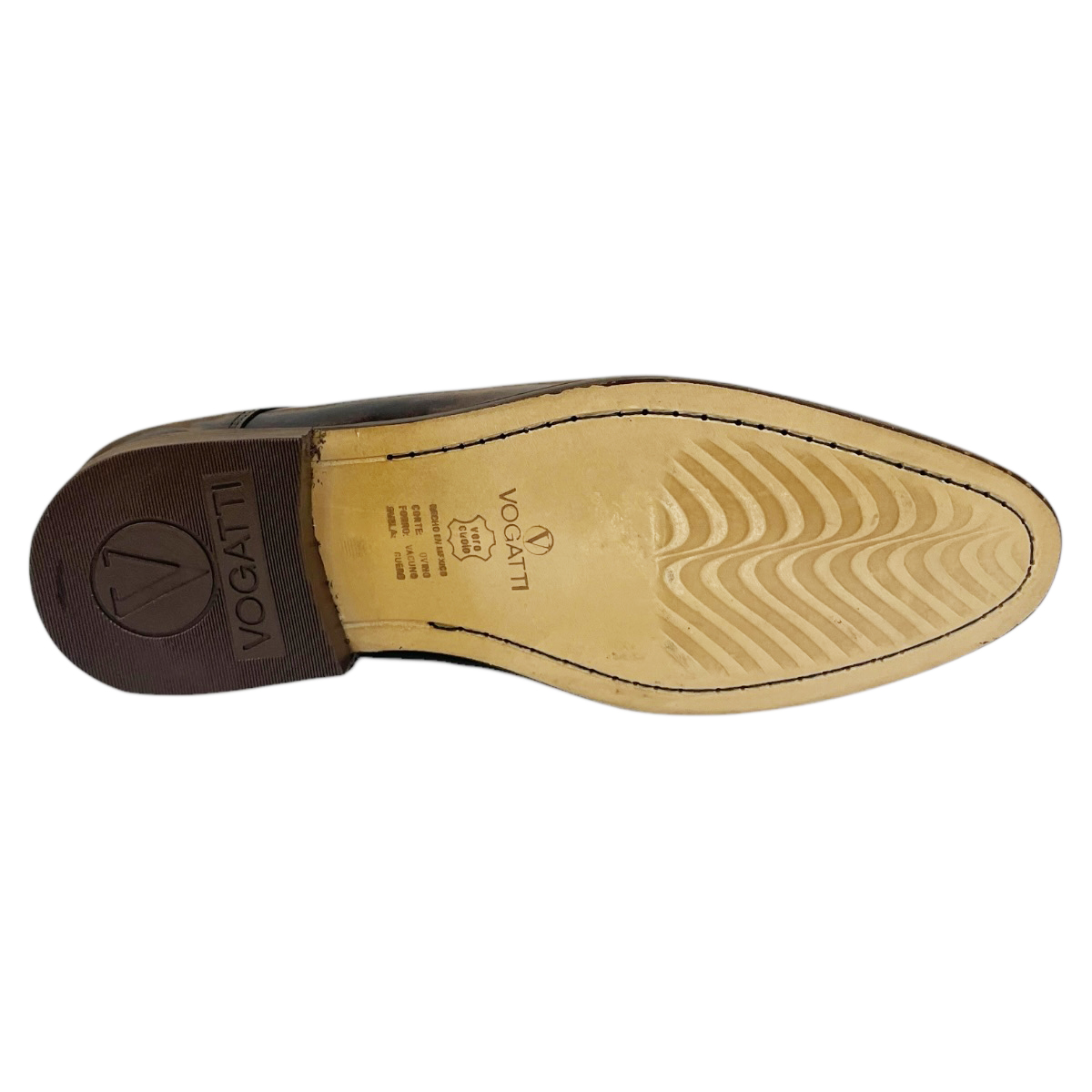 Zapatos De Vestir Vogatti Hombre De Piel Camaleon Café