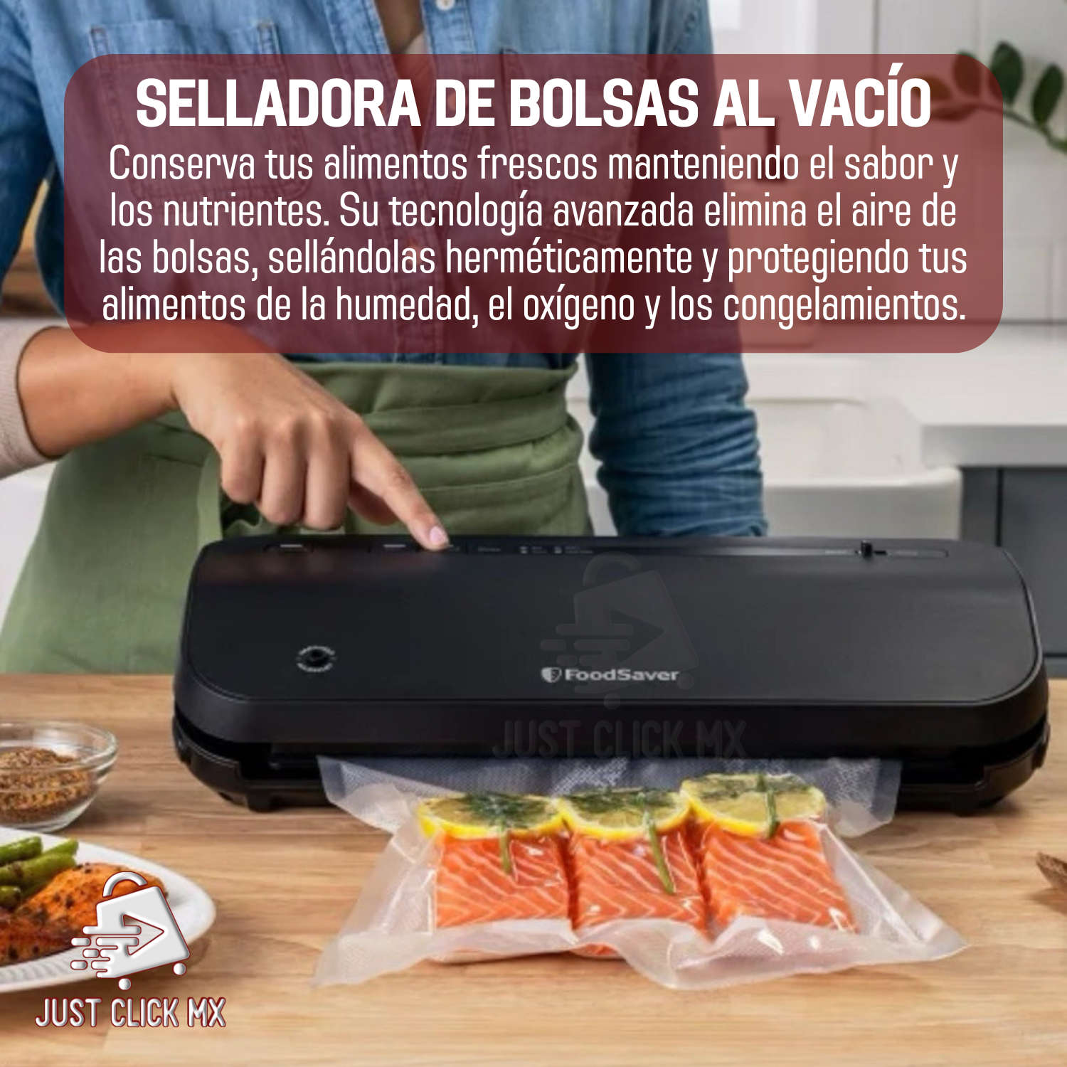Foodsaver Máquina Selladora Al Vacio Kit Con Rollos Y Bolsas