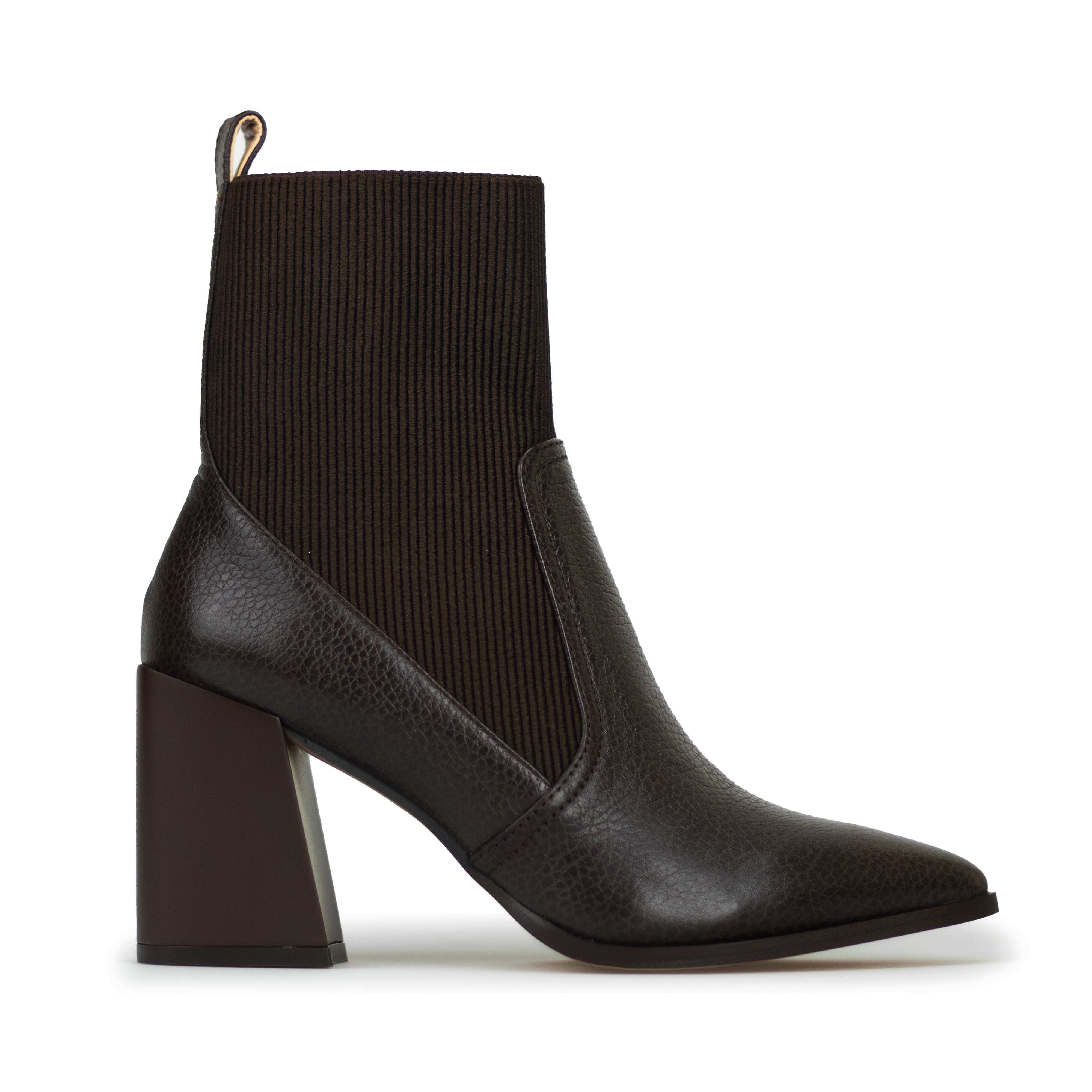 Botines Para Mujer Elegantes Botas Piel Davenia Mod. Mia Café