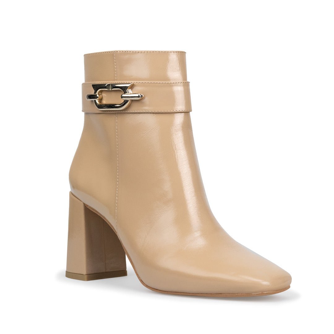 Botines Para Mujer Elegantes Botas Piel Davenia Mod. Greta Beige