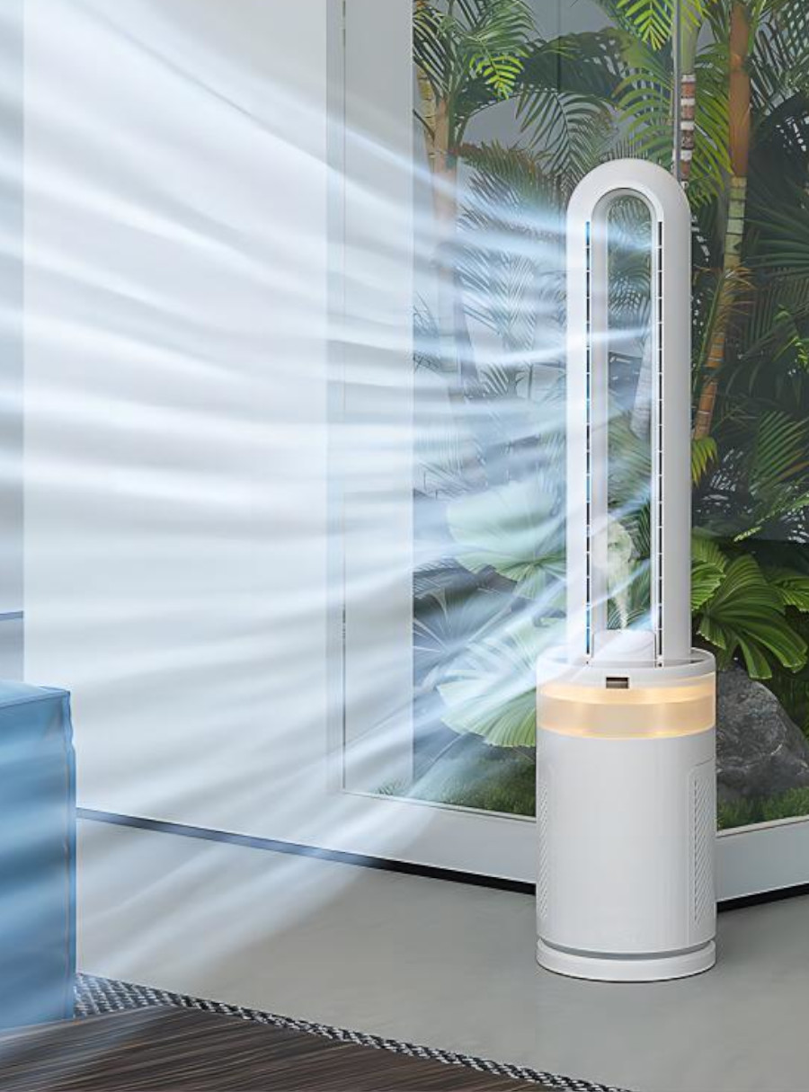 Ventilador de Torre Bestherm FBD16-23AR Silencioso con Humidificador y Luz Ambiental 
