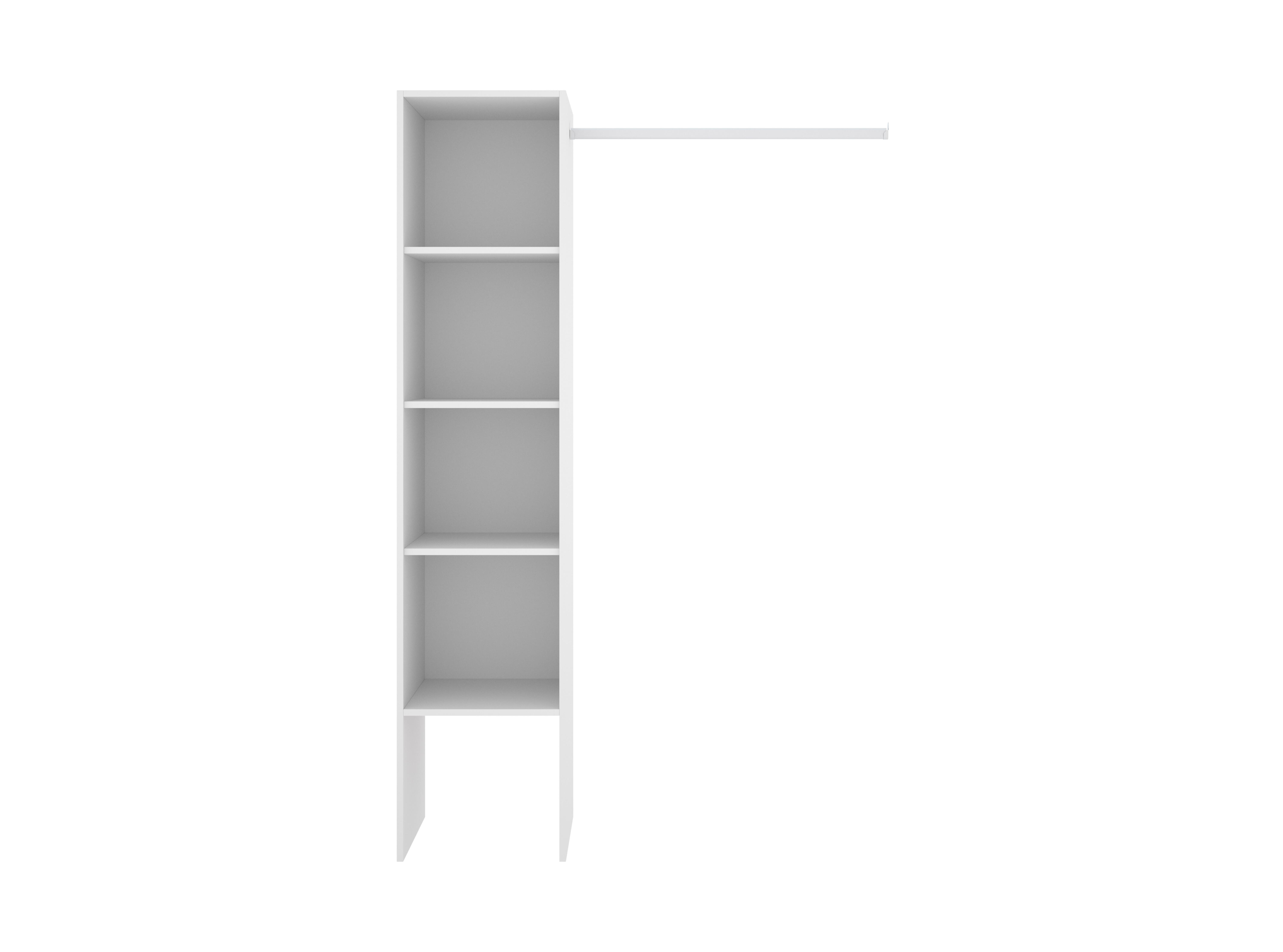 Closet Abierto con Perchero Ajustable Blanco