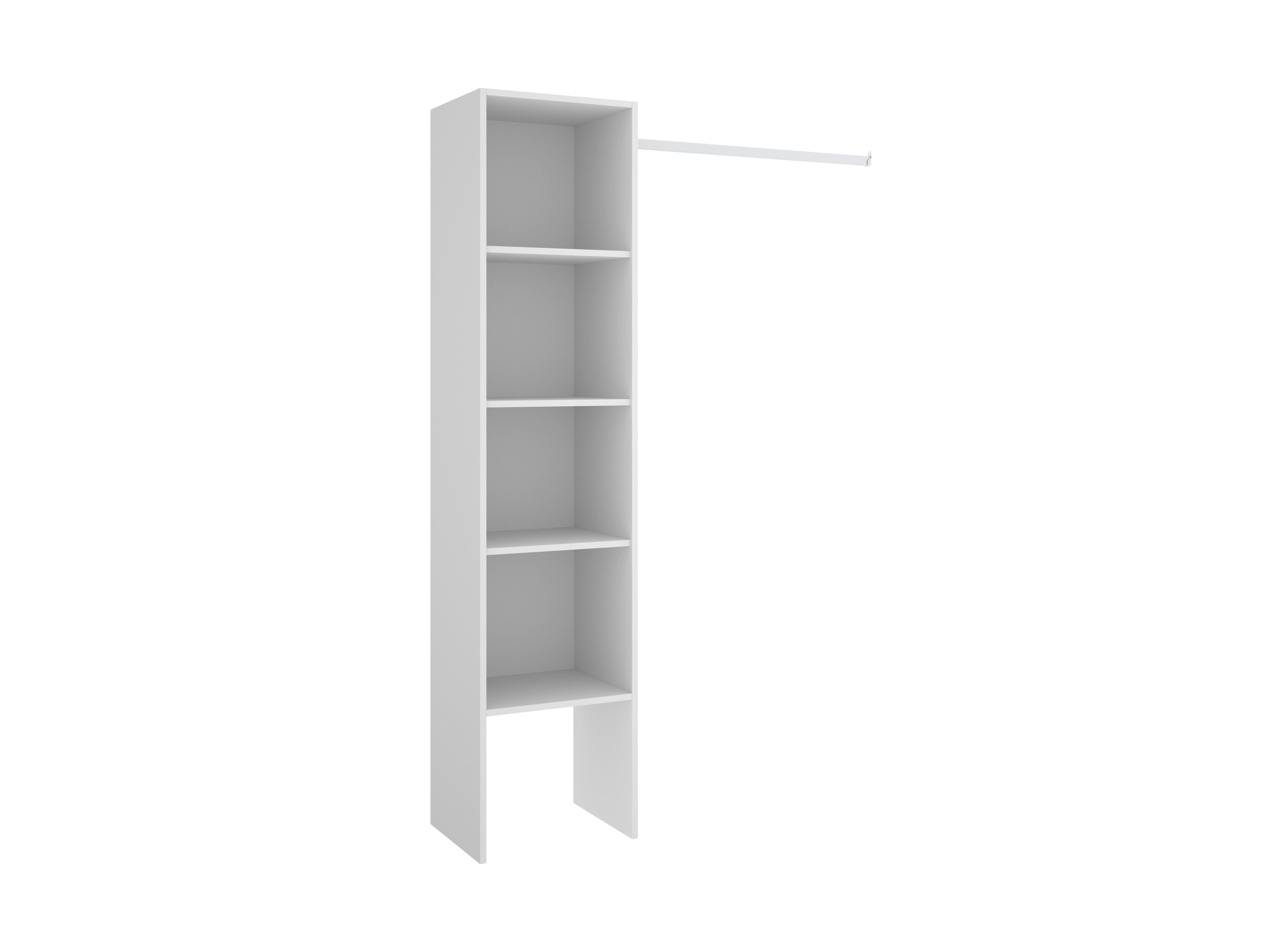 Closet Abierto con Perchero Ajustable Blanco