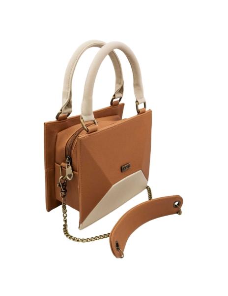 Bolso de mano Mini Sara 2.0 color café Hereje para dama