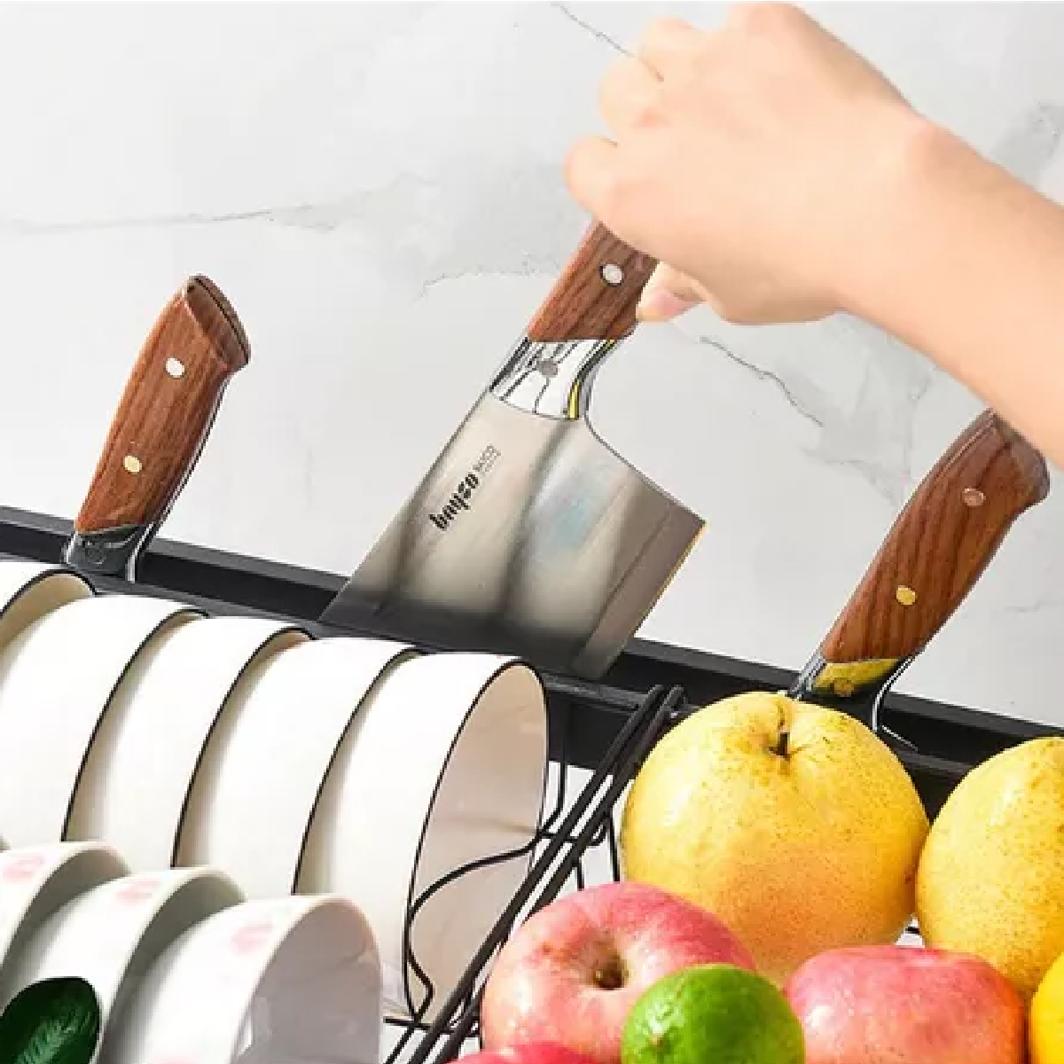 Escurridor Kitchen Rack 1 Nivel y 65 cm para organización y secado de platos y utensilios De Metal