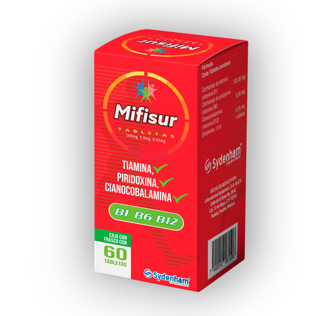 Mifisur Suplemento Vitaminas B B1 B6 B12 Bote C/60