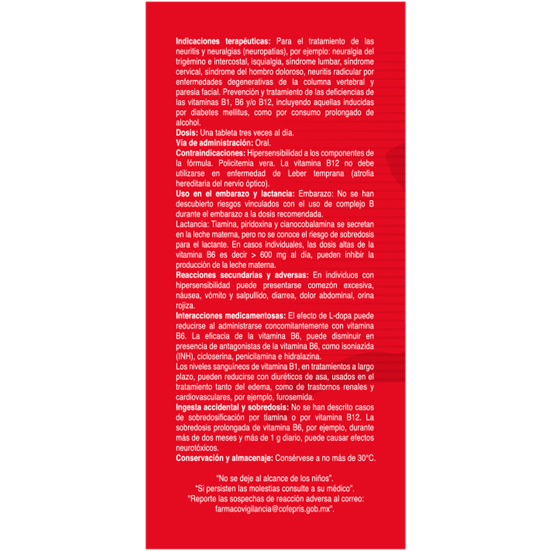 Mifisur Suplemento Vitaminas B B1 B6 B12 Bote C/30