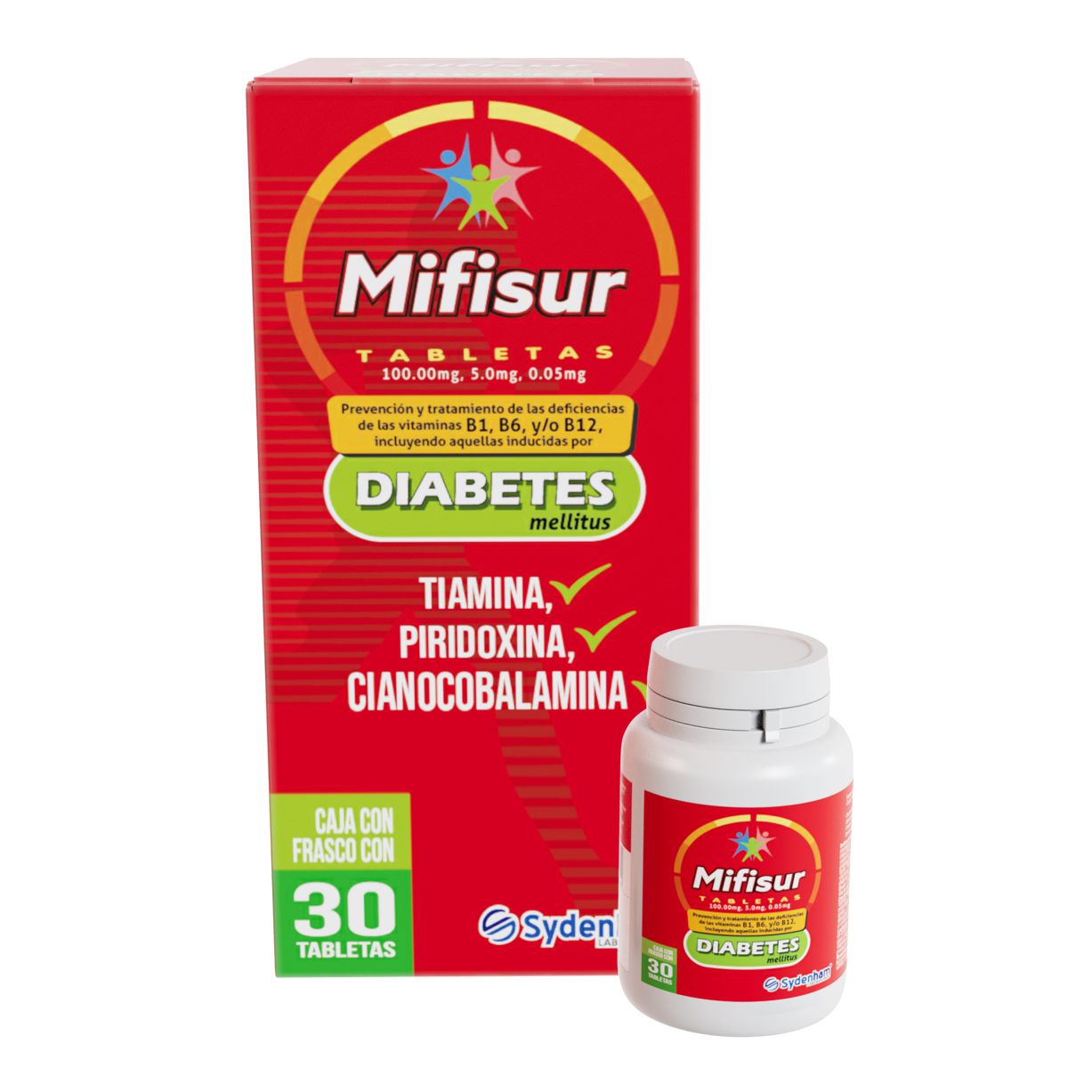 Mifisur Suplemento Vitaminas B B1 B6 B12 Bote C/30