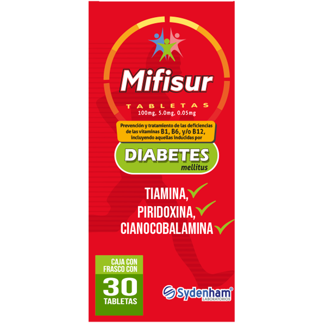 Mifisur Suplemento Vitaminas B B1 B6 B12 Bote C/30